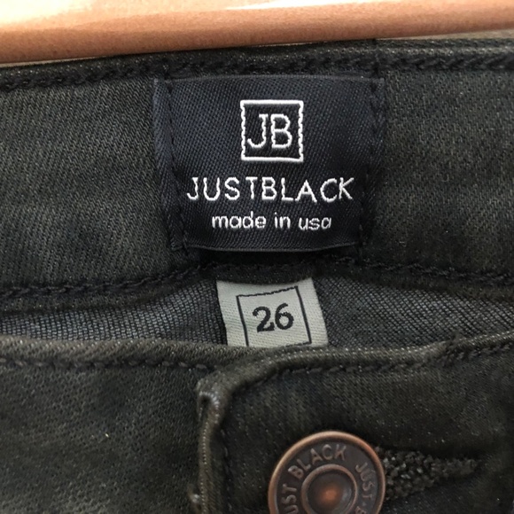 Just Black Faded Black/Olive Ripped Jeans - Picture 2 of 5